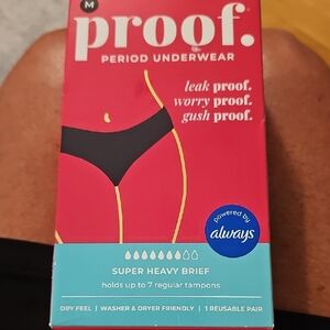 Proof. by Always Women’s Super Heavy Overnight High Waist Brief Period Underwear